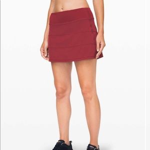 NWT Lululemon Pace Rival Skirt (Tall) 15" Chianti